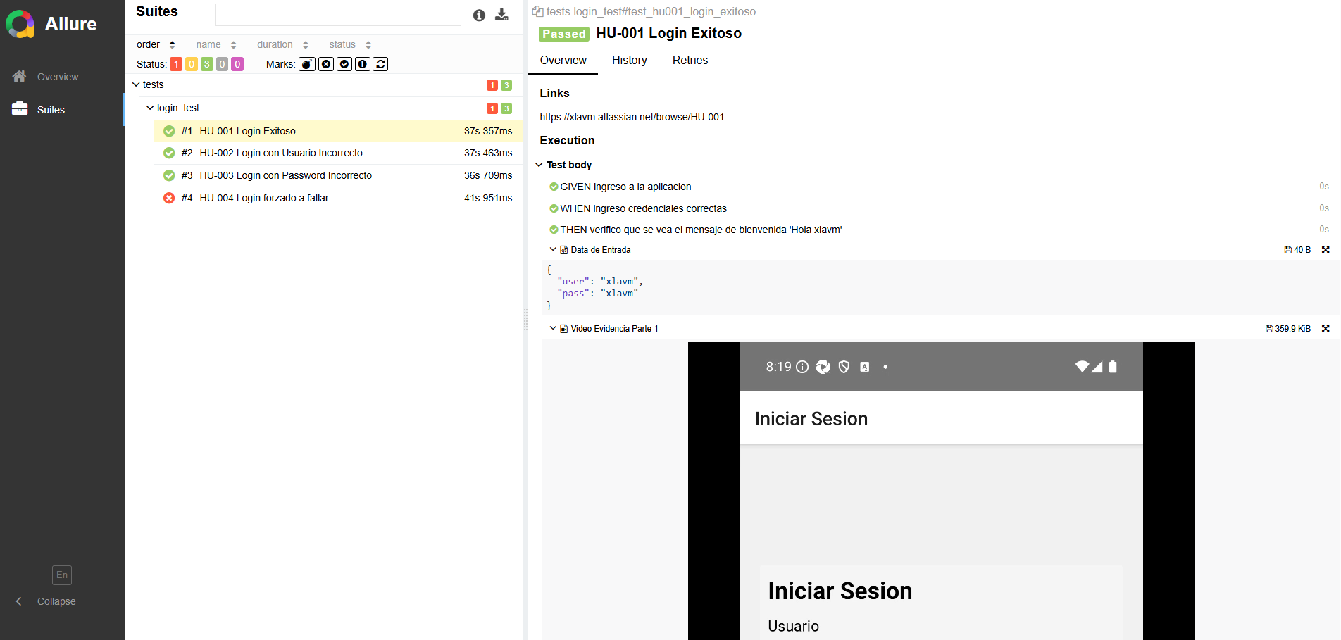 Automation script execution